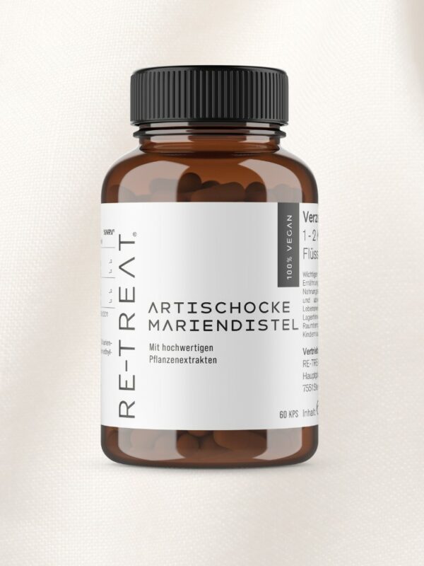 Artischocke Mariendistel – 60 Kapseln mit Pflanzenextrakten zur Unterstützung von Verdauung, Leber und Galle.