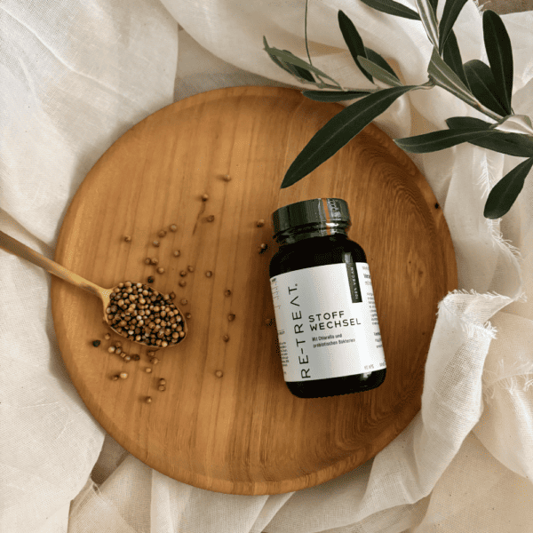 Stoffwechsel – 60 Kapseln mit Chlorella, probiotischen Laktobazillen, Beta Glucan, Koriander und Polyporus umbellatus zur Unterstützung der Verdauung und eines aktiven Stoffwechsels.